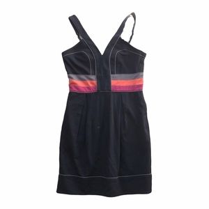 BCBGmaxazria black colorblocked fitted dress